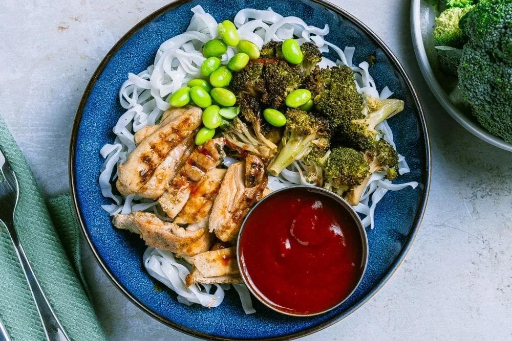 Teriyaki chicken noodle bowl