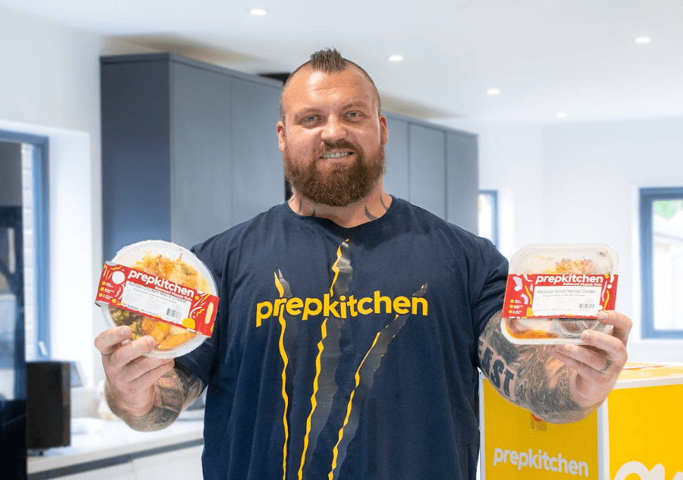 Eddie Hall with Prep Kitchen meals