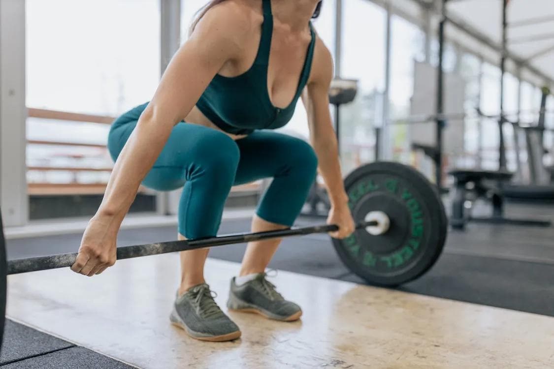 Woman lifting weights