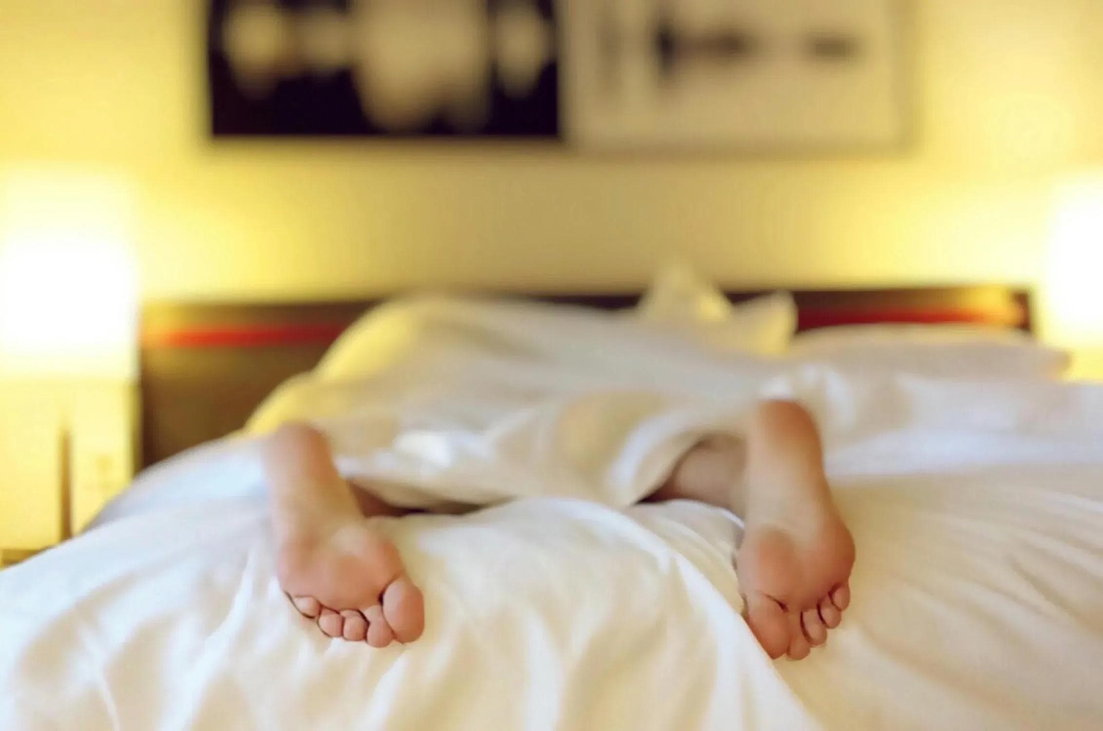 Can't sleep feet out of bed