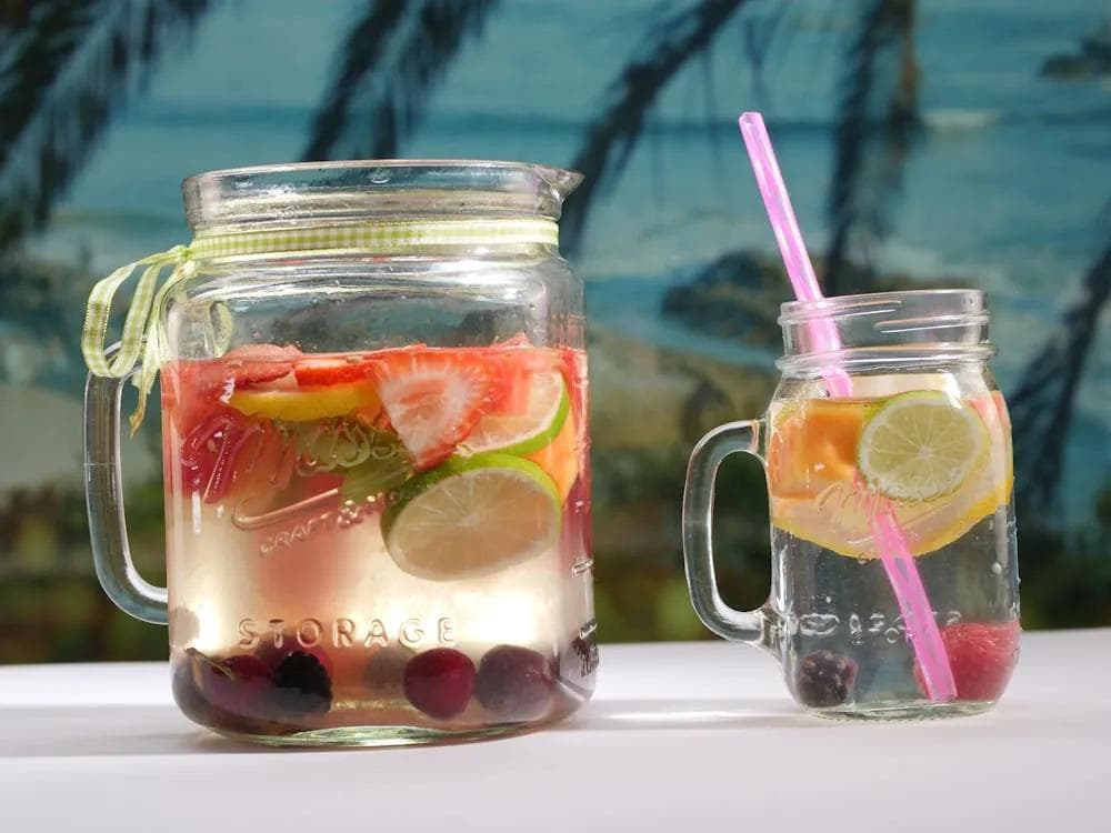 Fruit infused water jars